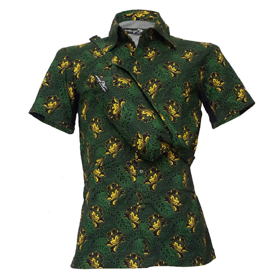 Yellow Riding Shirt Green Geo Archives | Indola Riding Gear